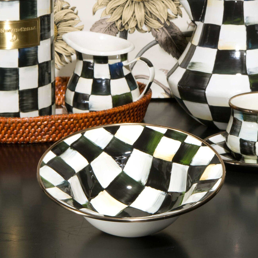 Courtly Check Enamel Breakfast Bowl by MacKenzie-Childs
