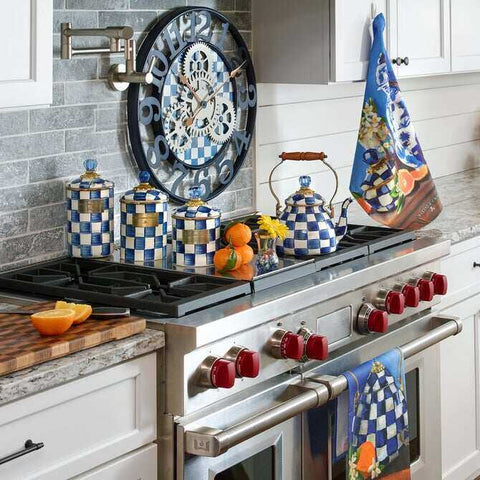 Royal Check Enamel Canisters by MacKenzie-Childs