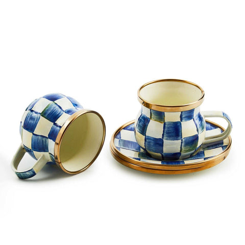 Royal Check Espresso Cup & Saucer Set by MacKenzie-Childs