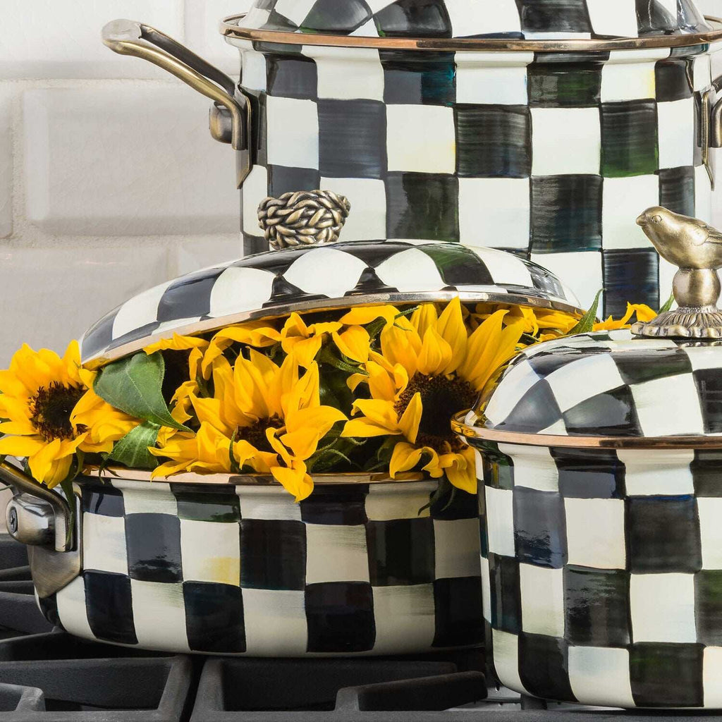 Courtly Check Enamel 3 Qt. Casserole by MacKenzie-Childs
