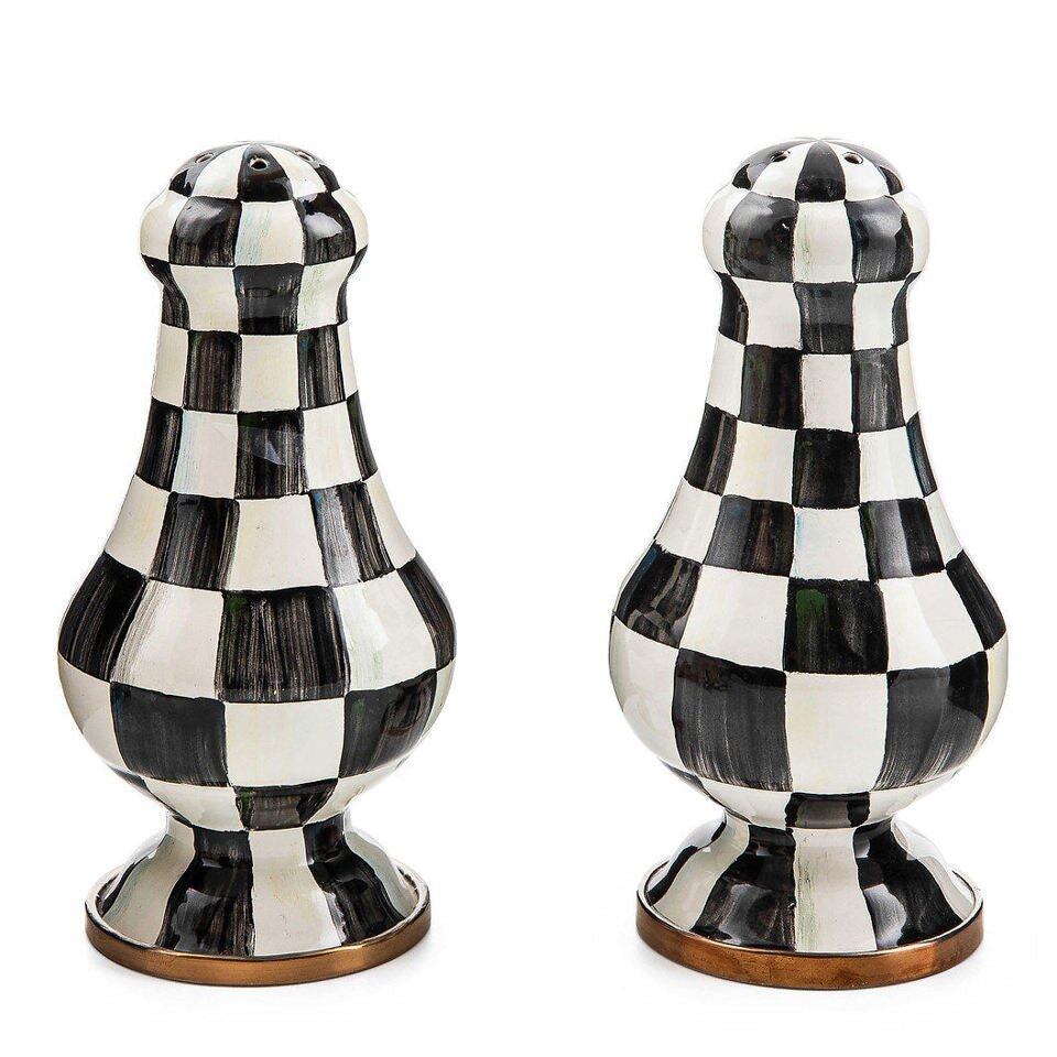 Courtly Check Large Salt & Pepper Shakers by MacKenzie-Childs