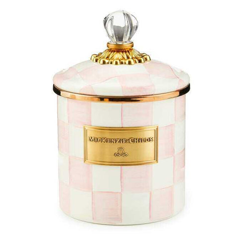 Rosy Check Enamel Canisters by MacKenzie-Childs