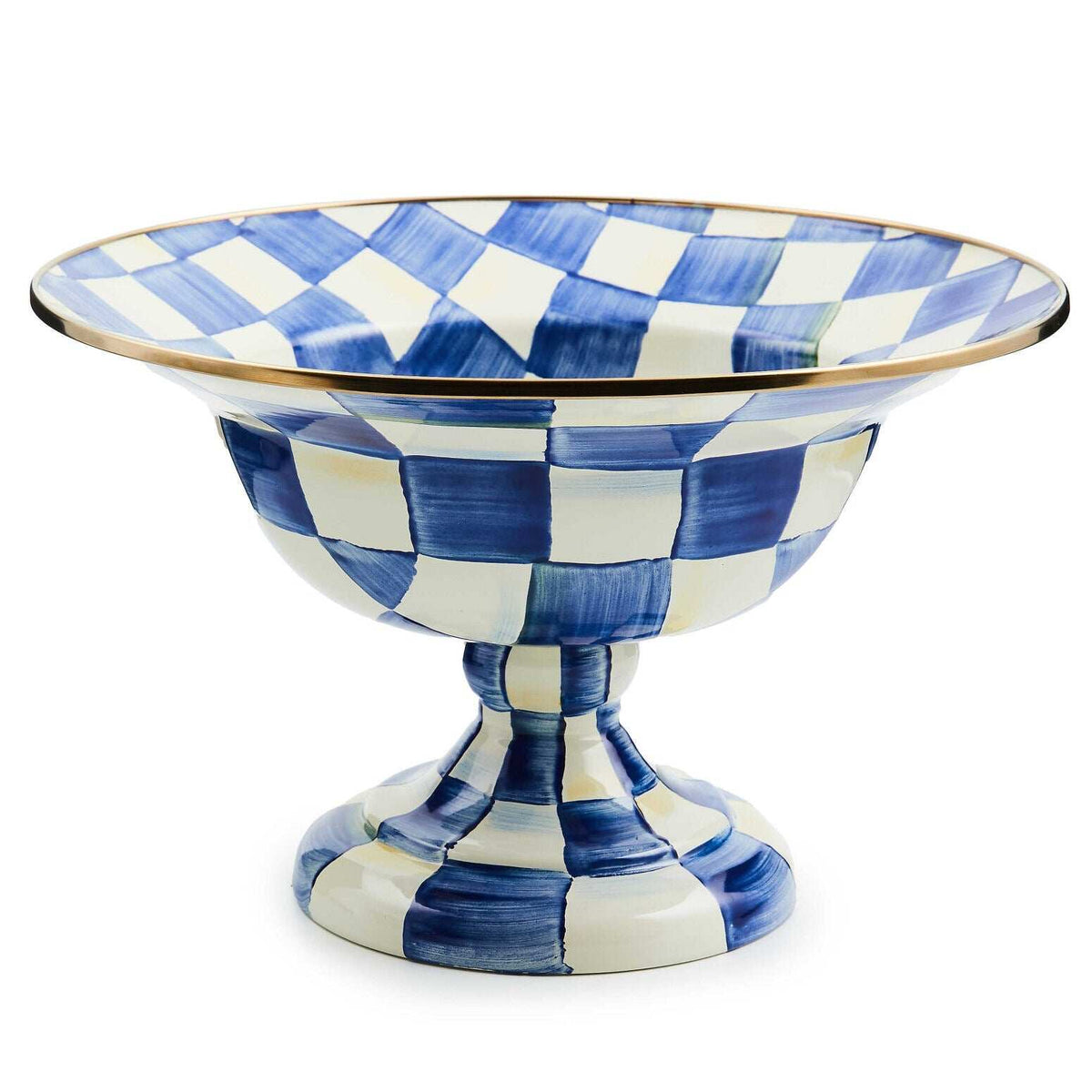 Beautiful Royal Check Large Compote by MacKenzie-Childs