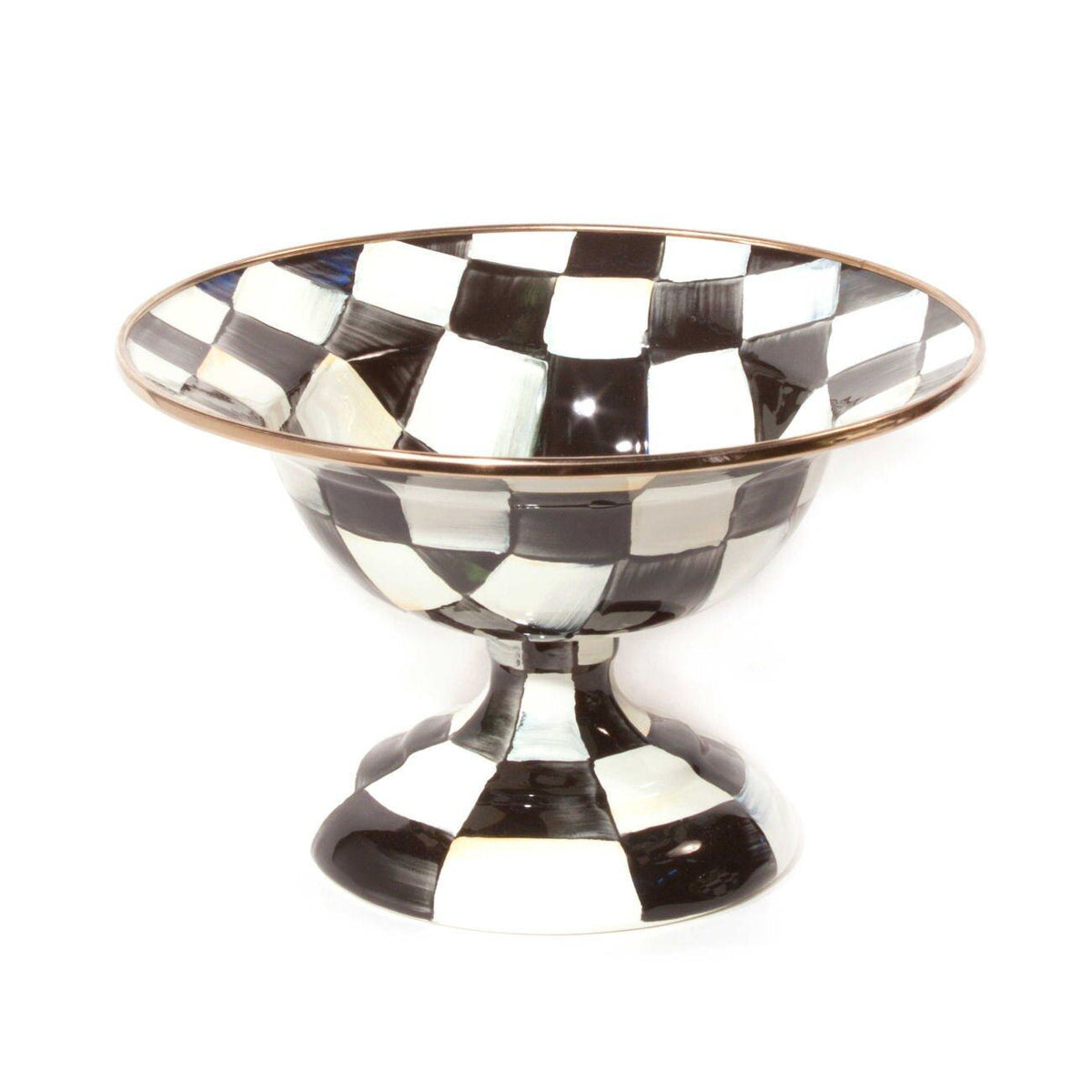 Courtly Check Enamel Compote - Small by MacKenzie-Childs