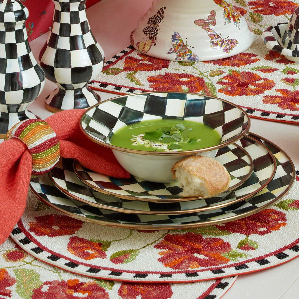 Courtly Check Enamel Breakfast Bowl by MacKenzie-Childs