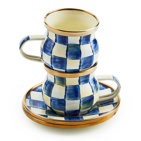 Royal Check Espresso Cup & Saucer Set by MacKenzie-Childs