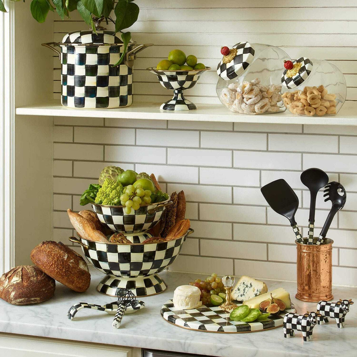 Courtly Check Enamel Almost Everything Bowl by MacKenzie-Childs
