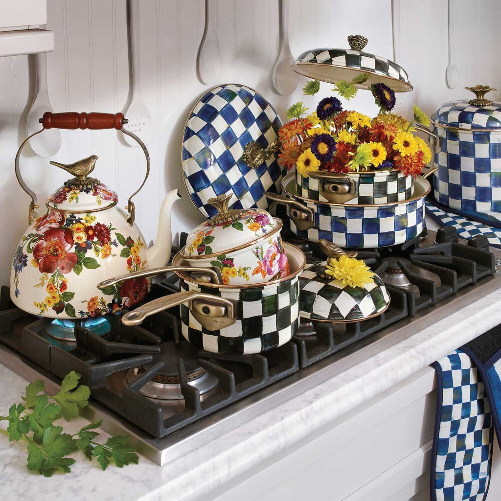 Courtly Check Enamel 3 Qt. Casserole by MacKenzie-Childs