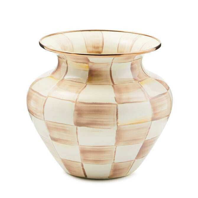 Check Enamel Large Vase by MacKenzie-Childs