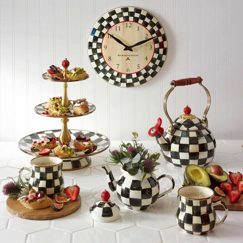 Courtly Check Enamel Three Tier Sweet Stand by MacKenzie-Childs