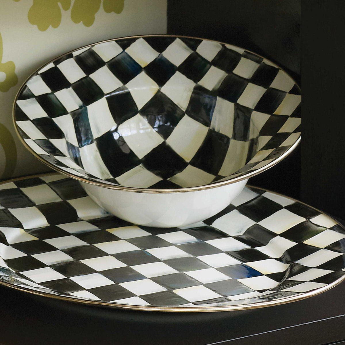 Courtly Check Serving Bowl by MacKenzie-Childs