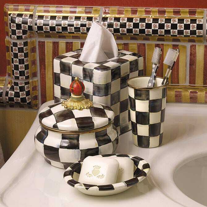 Courtly Check Enamel Bath Collection by MacKenzie-Childs