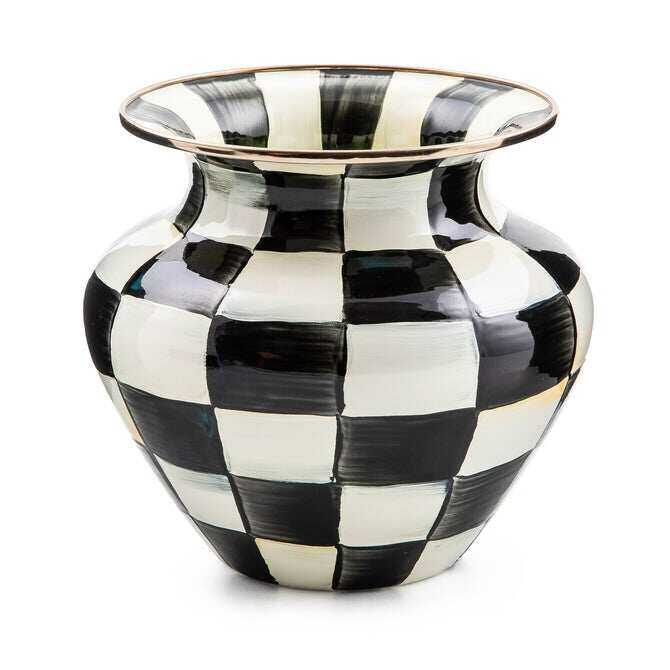 Check Enamel Large Vase by MacKenzie-Childs