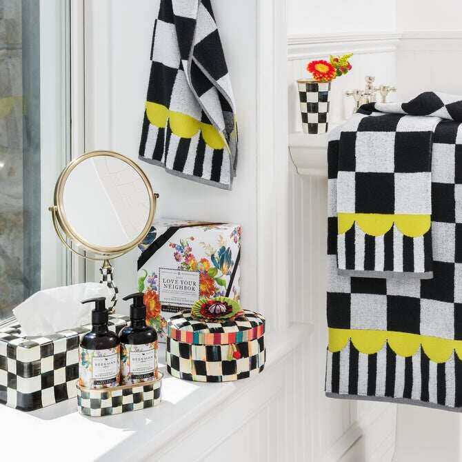 Courtly Check Enamel Bath Collection by MacKenzie-Childs