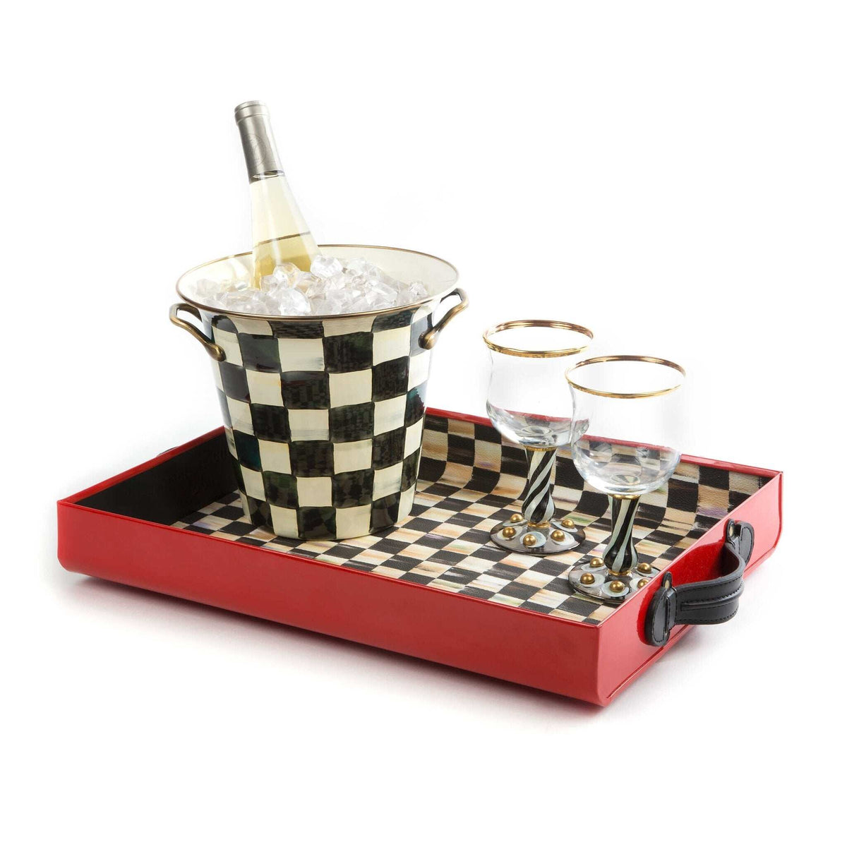 Courtly Check Design Enamel Wine Cooler by MacKenzie-Childs