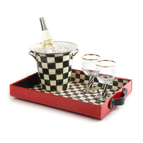 Courtly Check Design Enamel Wine Cooler by MacKenzie-Childs
