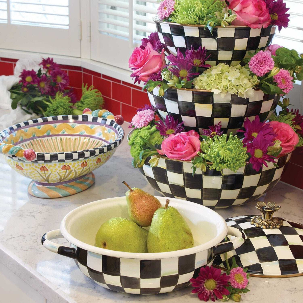 Courtly Check Large Everyday Bowl by MacKenzie-Childs
