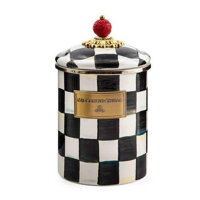 Courtly Check Enamel Canisters by MacKenzie-Childs