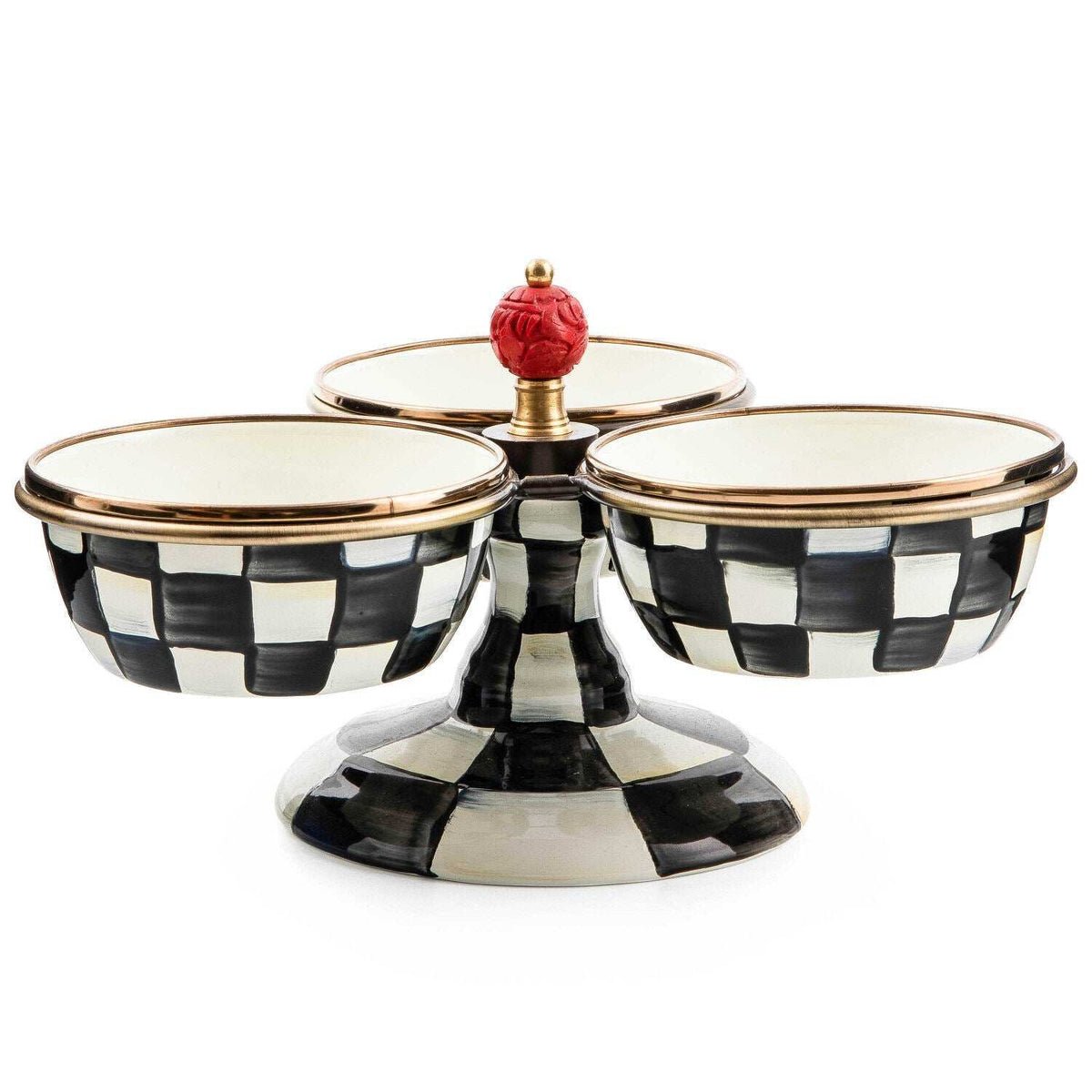 Courtly Check Enamel Triplicity by MacKenzie-Childs