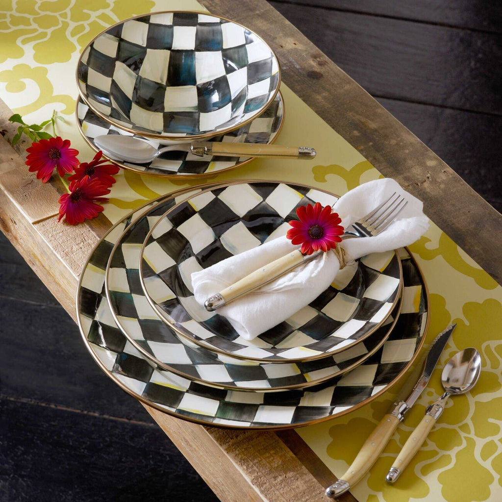 Courtly Check Enamel Breakfast Bowl by MacKenzie-Childs