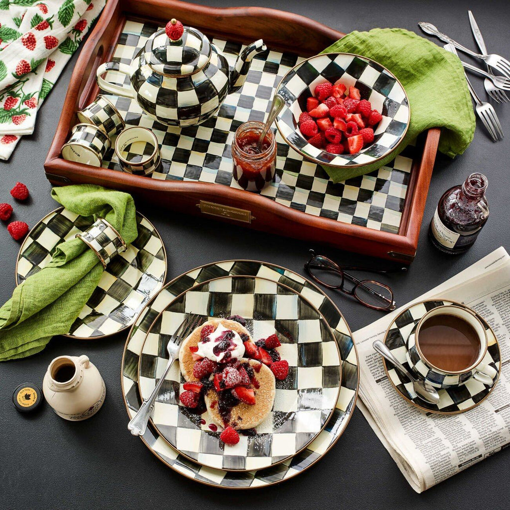 Courtly Check Enamel Breakfast Bowl by MacKenzie-Childs