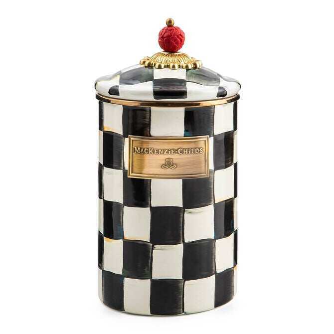 Courtly Check Enamel Canisters by MacKenzie-Childs