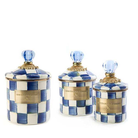 Royal Check Enamel Canisters by MacKenzie-Childs