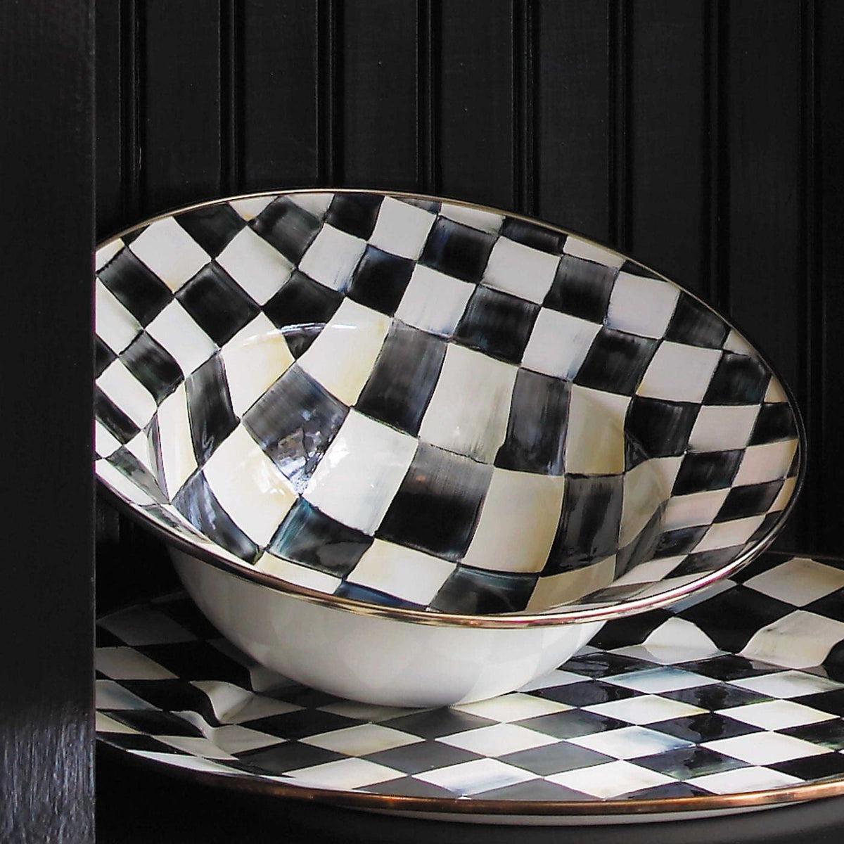 Courtly Check Serving Bowl by MacKenzie-Childs