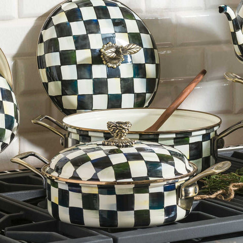 Courtly Check Enamel 3 Qt. Casserole by MacKenzie-Childs