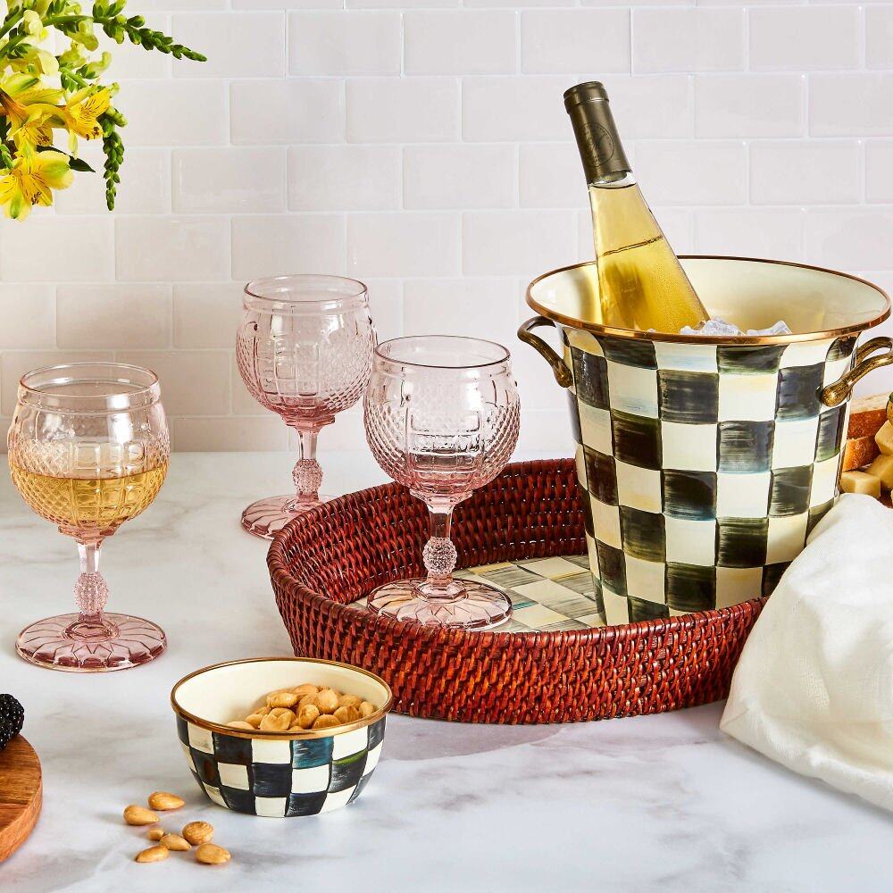 Courtly Check Design Enamel Wine Cooler by MacKenzie-Childs