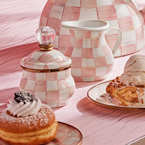Rosy Check Lidded Sugar Bowl by MacKenzie-Childs