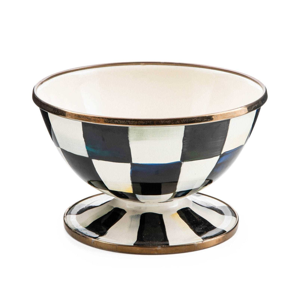 Courtly Check Enamel Ice Cream Dish by MacKenzie-Childs