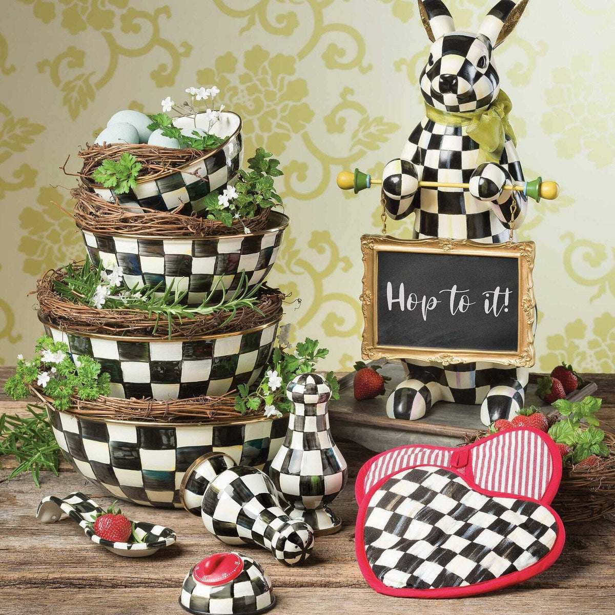 Courtly Check Large Salt & Pepper Shakers by MacKenzie-Childs