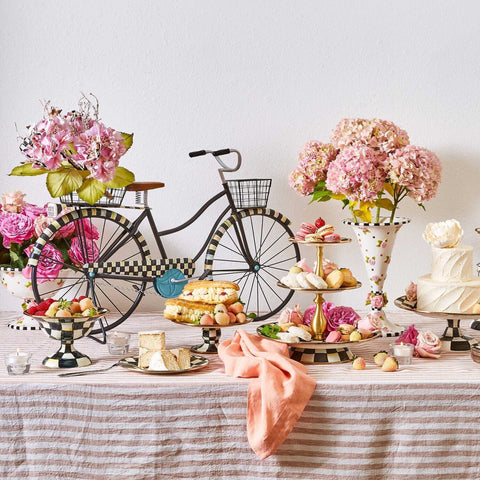 Courtly Check Mini Pedestal Platter by MacKenzie-Childs
