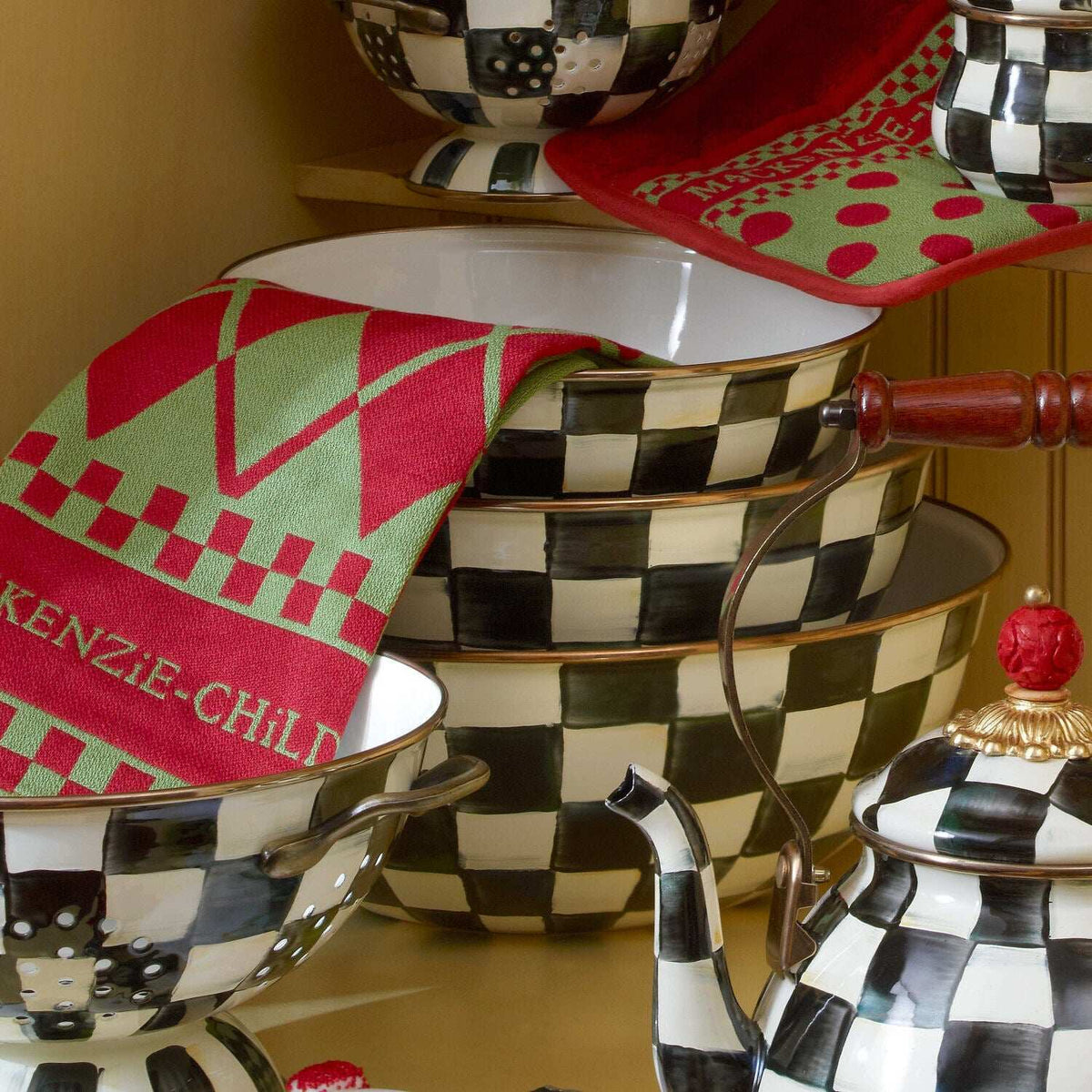Courtly Check Extra Large Everyday Bowl by MacKenzie-Childs