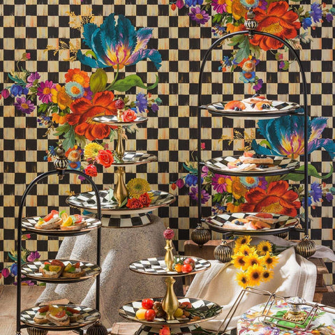 Courtly Check Enamel Two Tier Sweet Stand by MacKenzie-Childs