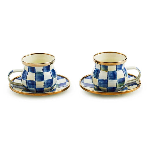 Royal Check Espresso Cup & Saucer Set by MacKenzie-Childs