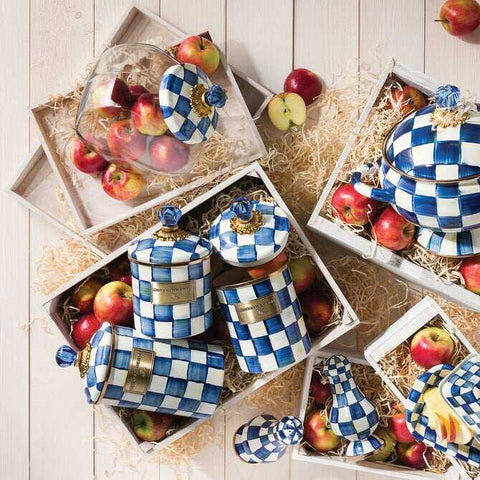 Royal Check Enamel Canisters by MacKenzie-Childs