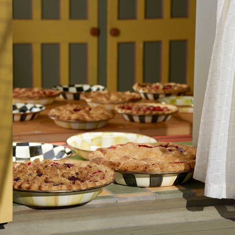Courtly Check Enamel Pie Plate by MacKenzie-Childs