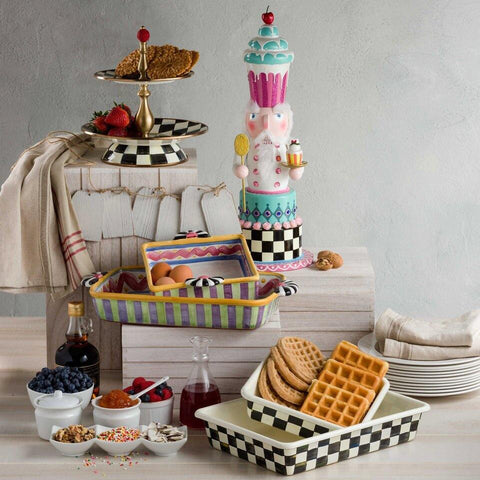 Courtly Check Enamel Two Tier Sweet Stand by MacKenzie-Childs