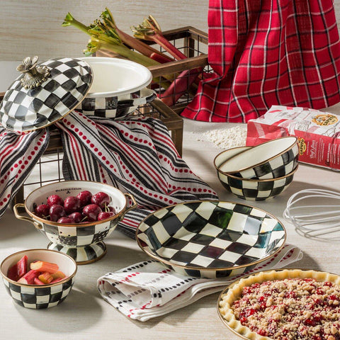 Courtly Check Enamel Pie Plate by MacKenzie-Childs