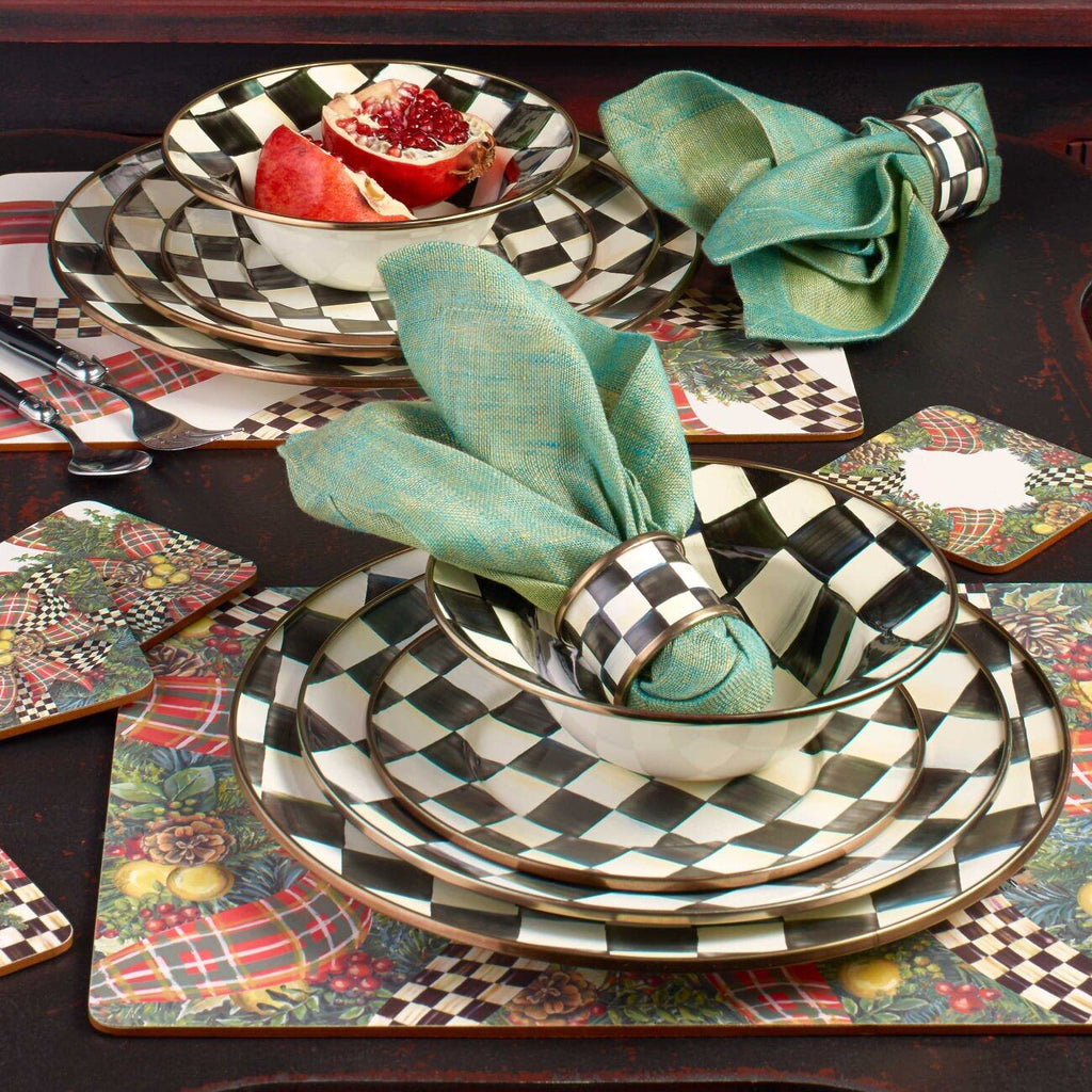 Courtly Check Enamel Breakfast Bowl by MacKenzie-Childs
