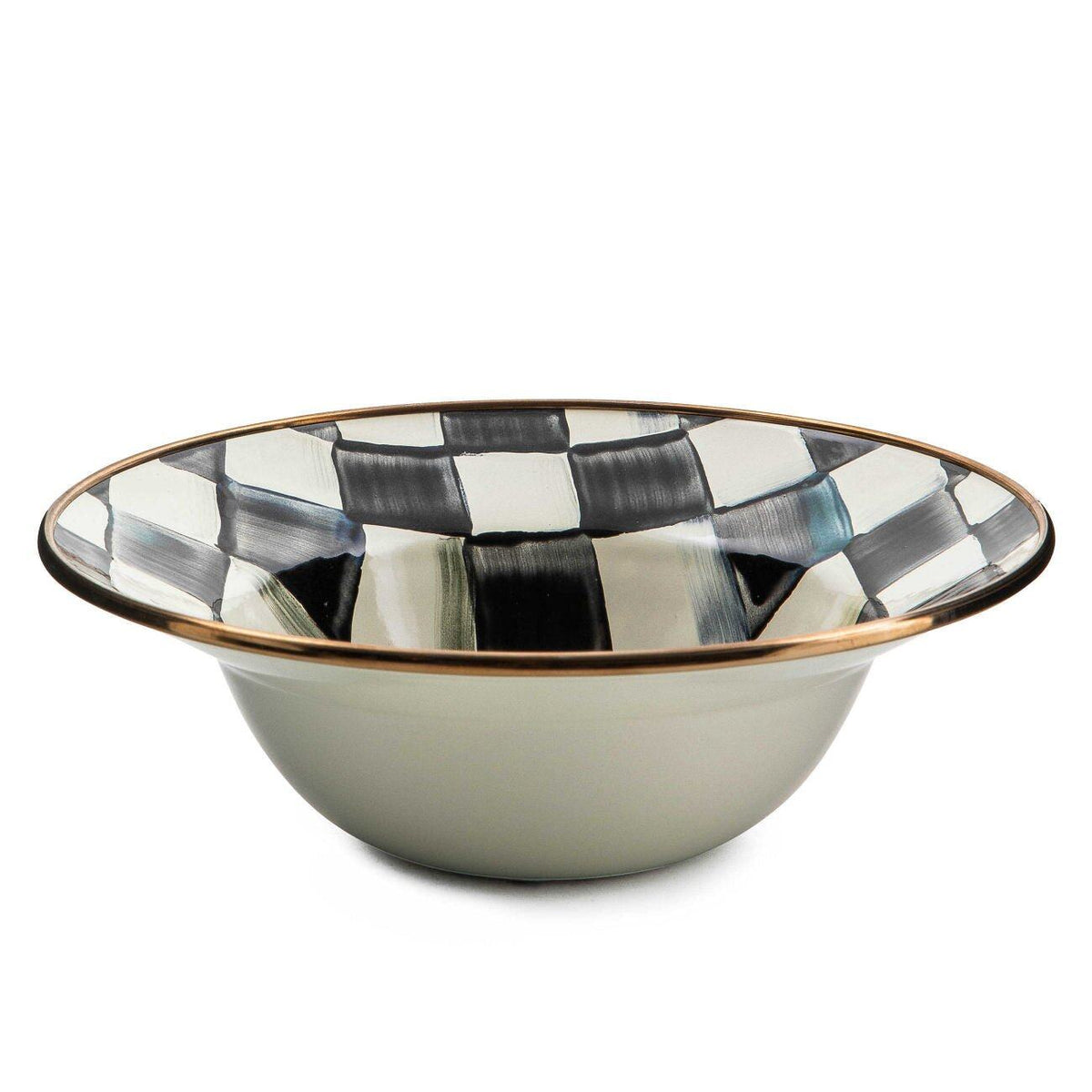 Courtly Check Enamel Breakfast Bowl by MacKenzie-Childs