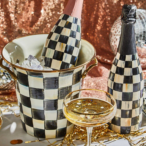 Courtly Check Design Enamel Wine Cooler by MacKenzie-Childs