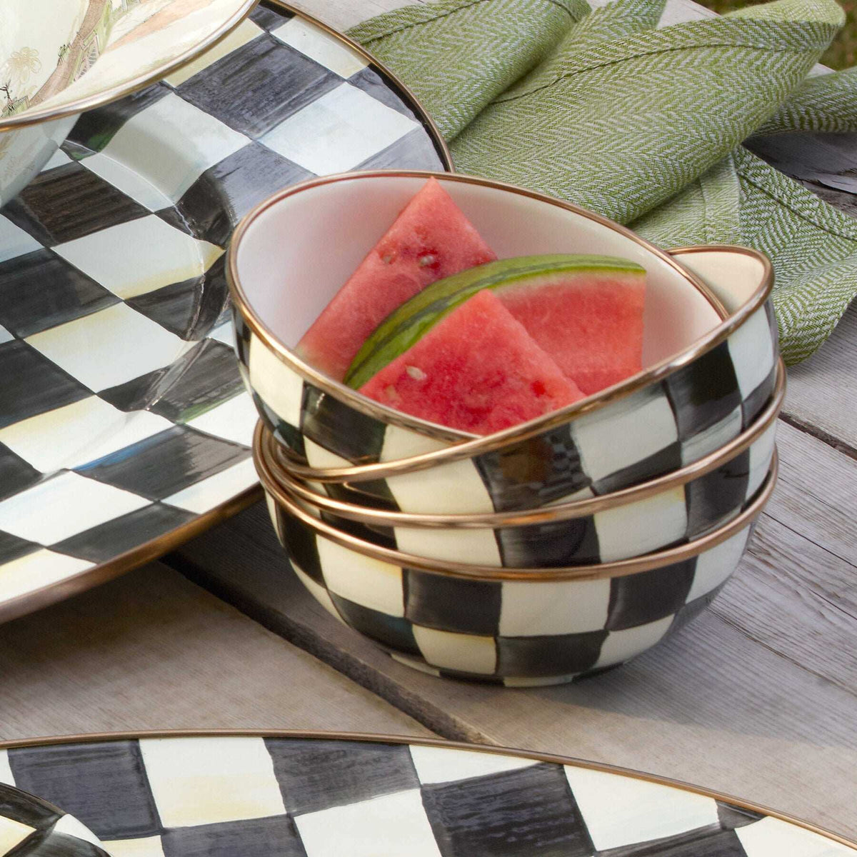 Courtly Check Everyday Bowl by MacKenzie-Childs