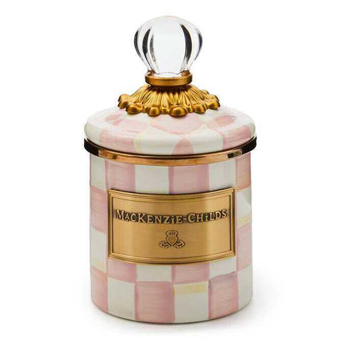 Rosy Check Enamel Canisters by MacKenzie-Childs