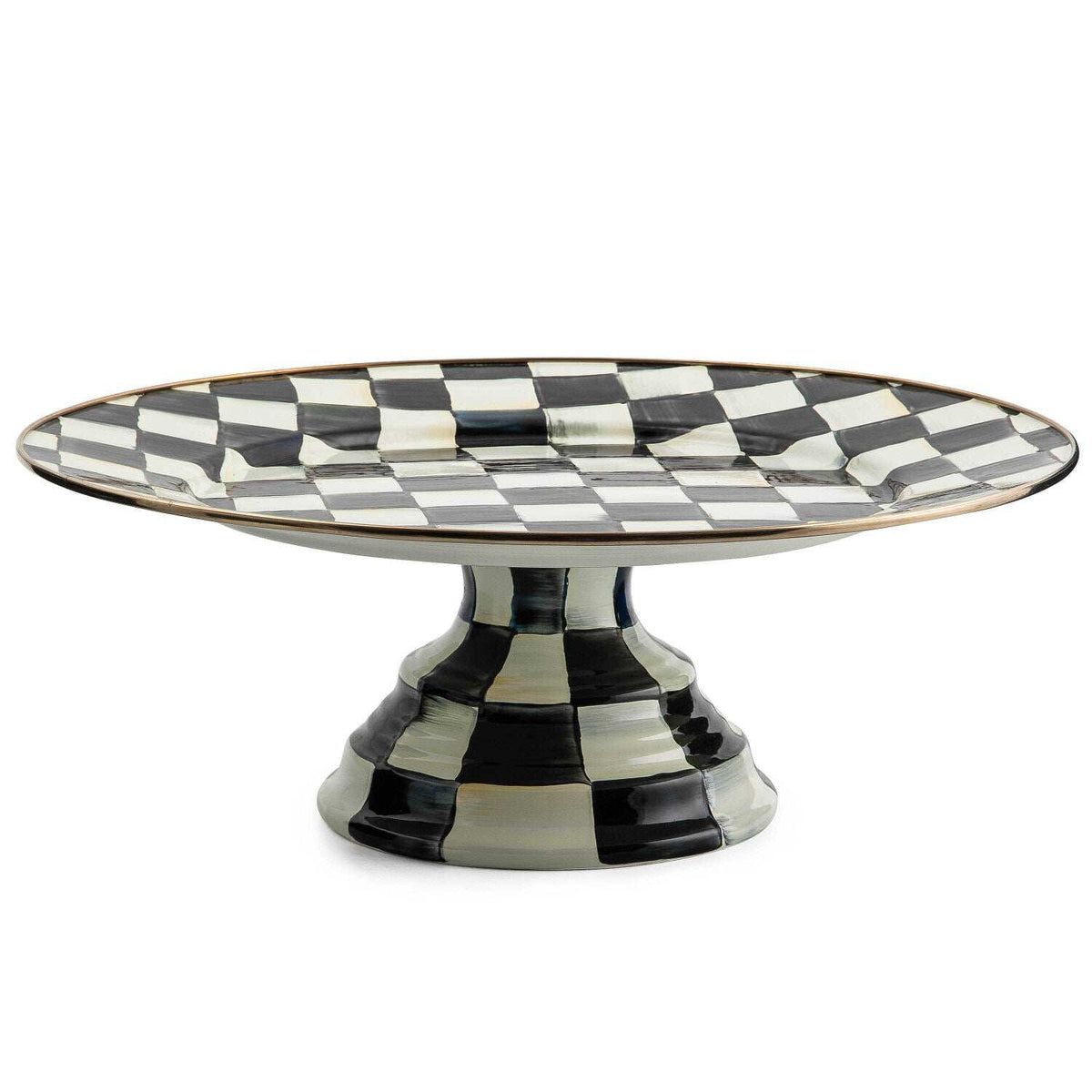 Courtly Check Pedestal Platter - Large by MacKenzie-Childs