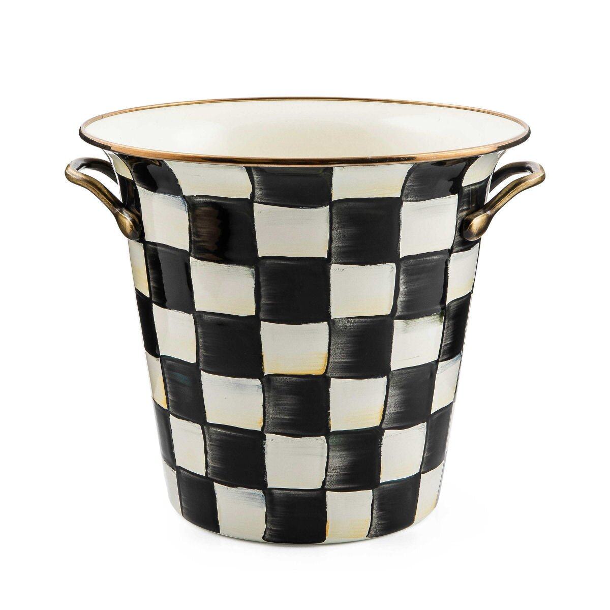 Courtly Check Design Enamel Wine Cooler by MacKenzie-Childs