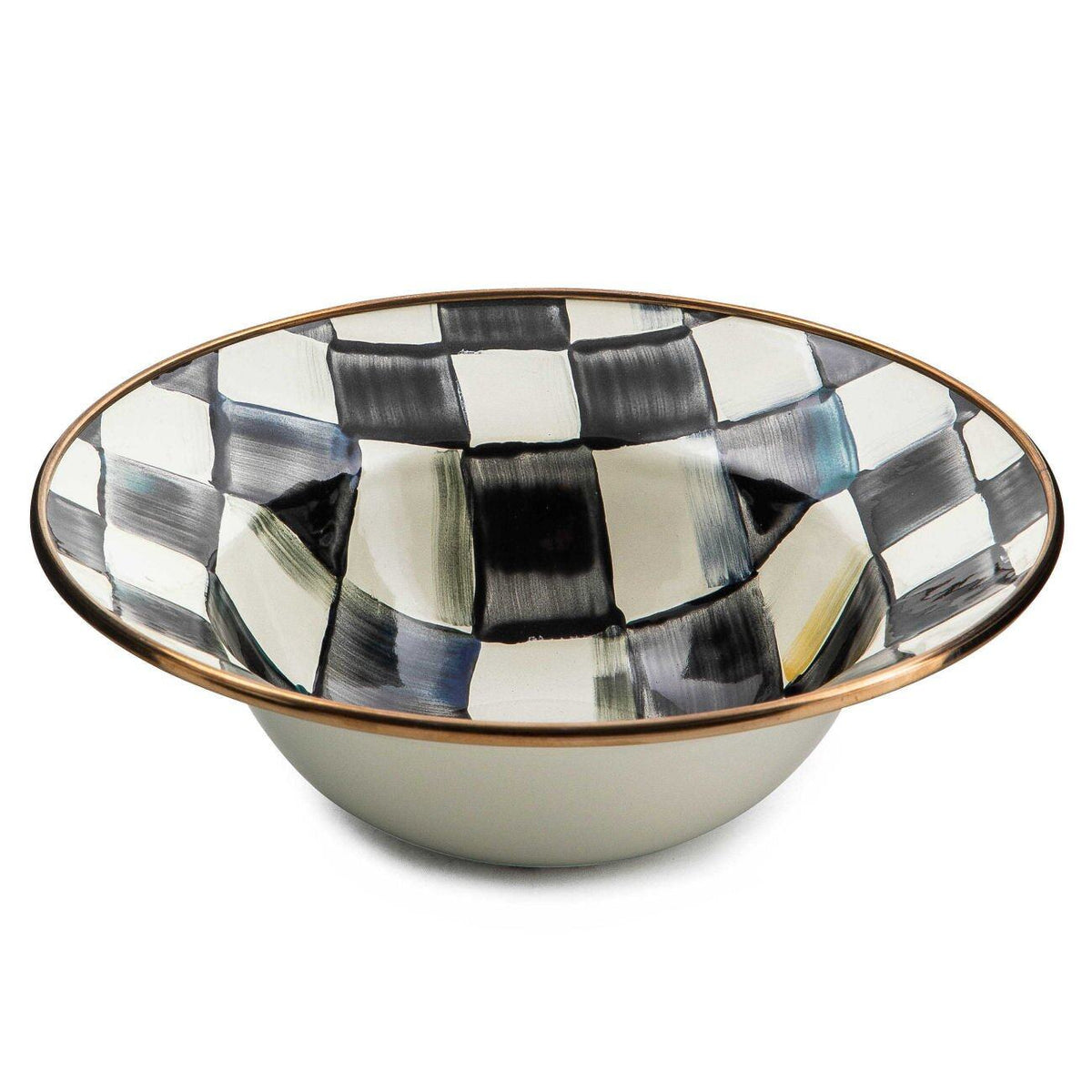 Courtly Check Enamel Breakfast Bowl by MacKenzie-Childs