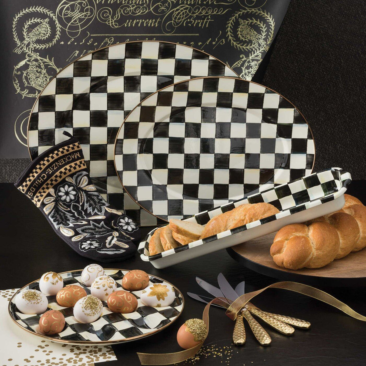 Courtly Check Baguette Dish by MacKenzie-Childs